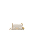 CHANEL PEARL CRUSH MINI RECTANGULAR FLAP BAG LAMBSKIN WHITE GHW(MICROCHIP)
