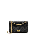 CHANEL 2.55 227 REISSUE DOUBLE FLAP BAG AGED CALFSKIN BLACK GHW