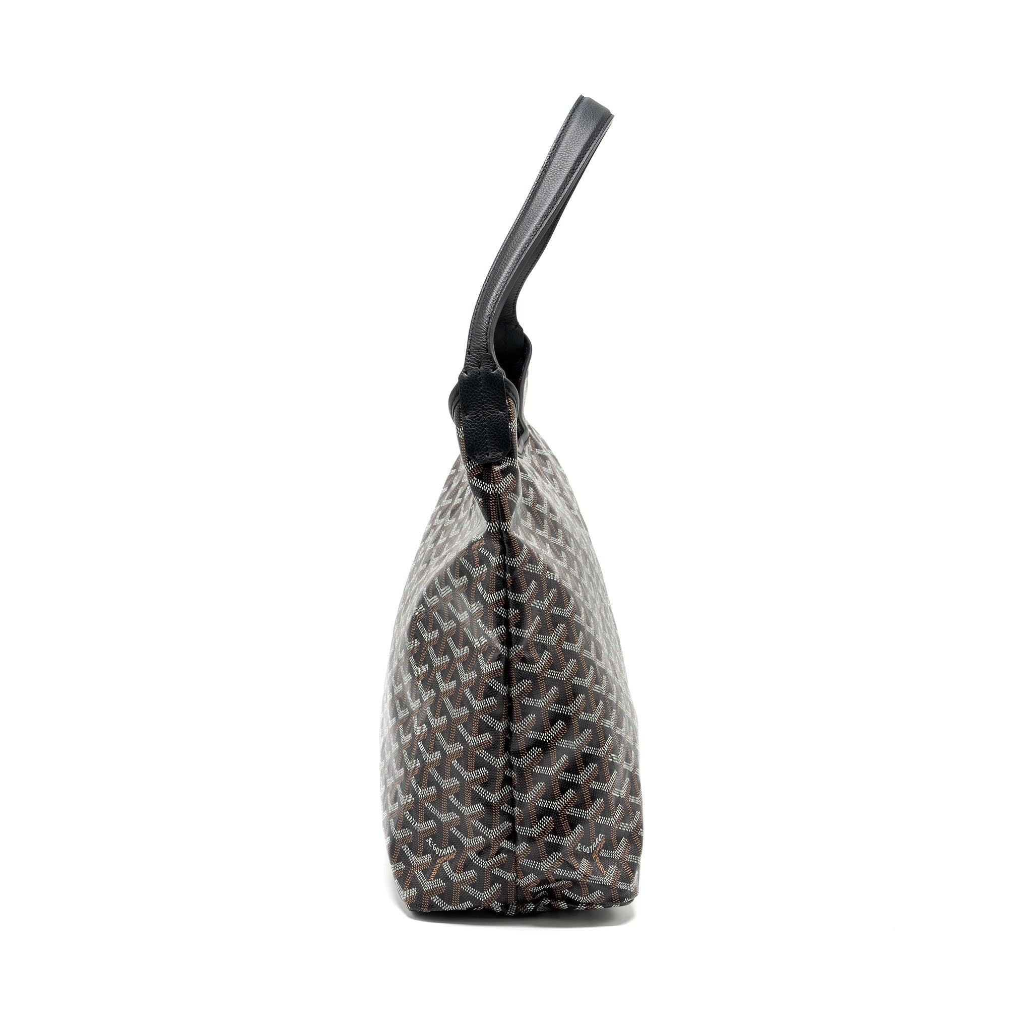 GOYARD BOHEME HOBO BAG GOYARDLINE CANVAS/CALFSKIN BLACK SHW
