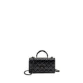 CHANEL TOP HANDLE FLAP WALLET WITH CHAIN LAMBSKIN SO BLACK (MICROCHIP)