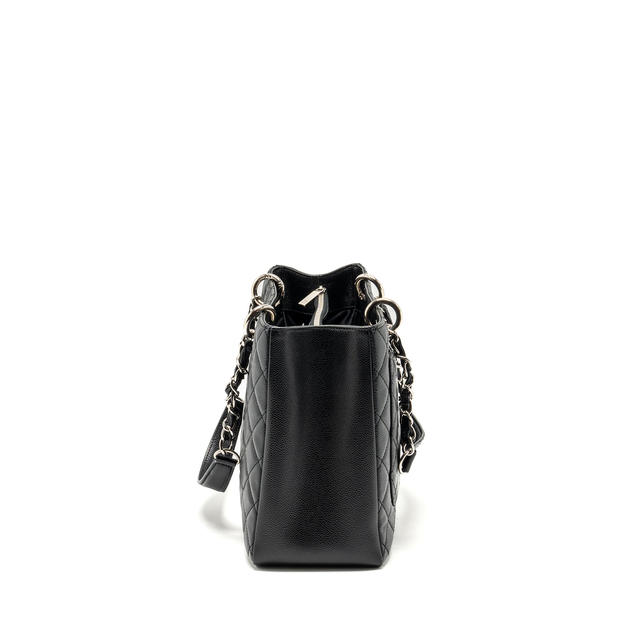CHANEL GRAND SHOPPING TOTE BAG CAVIAR BLACK SHW