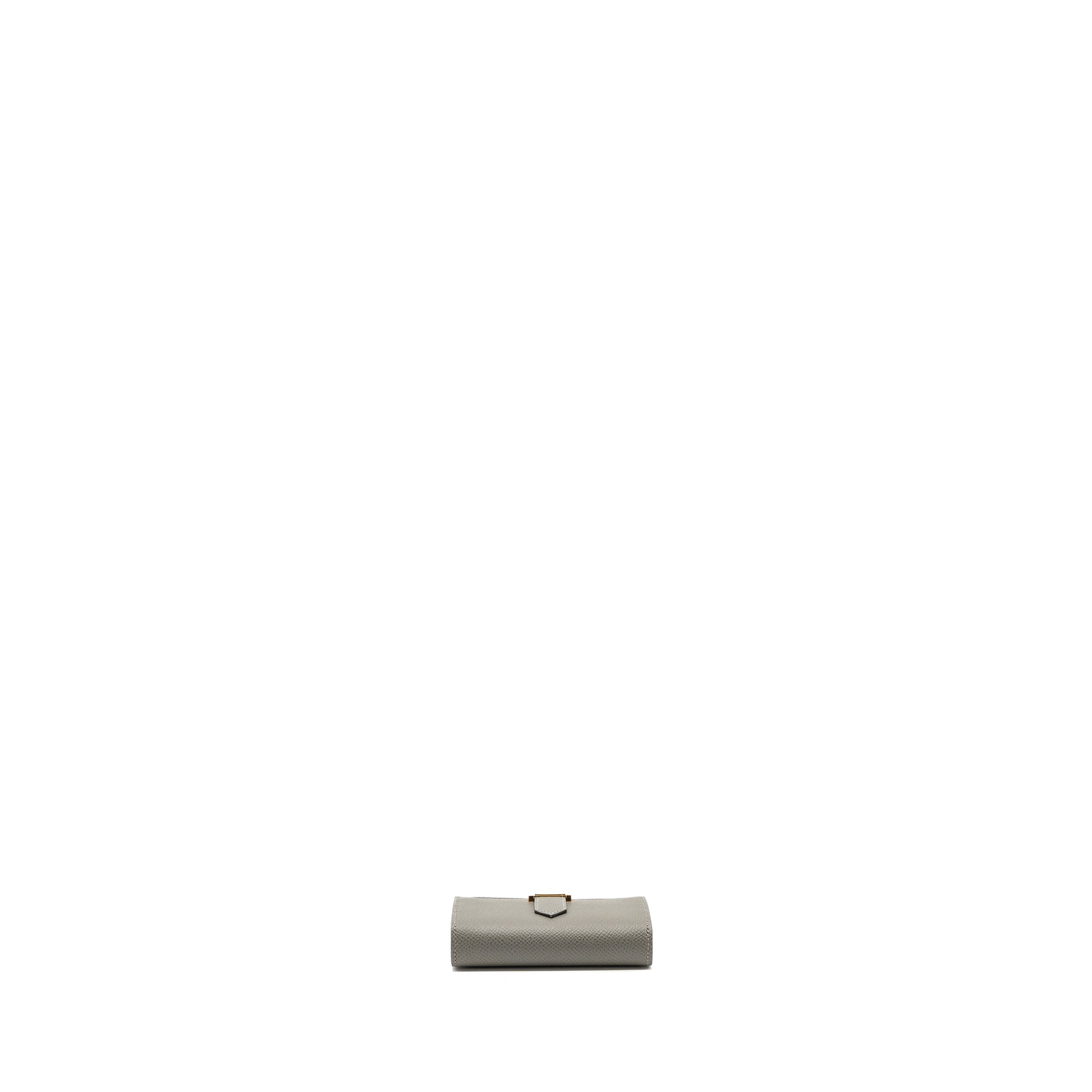 HERMES BEARN MINI WALLET EPSOM GRIS MEYER GHW