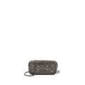 CHANEL CC FILIGREE DOUBLE ZIP CLUTCH WITH CHAIN CAVIAR GREY SHW
