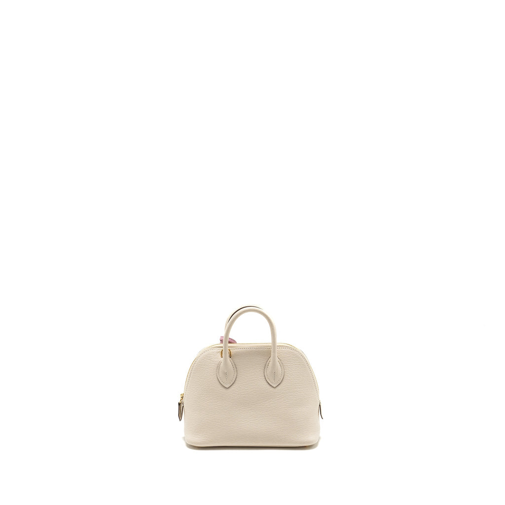 HERMES MINI BOLIDE CHÈVRE MYSORE NATA GHW