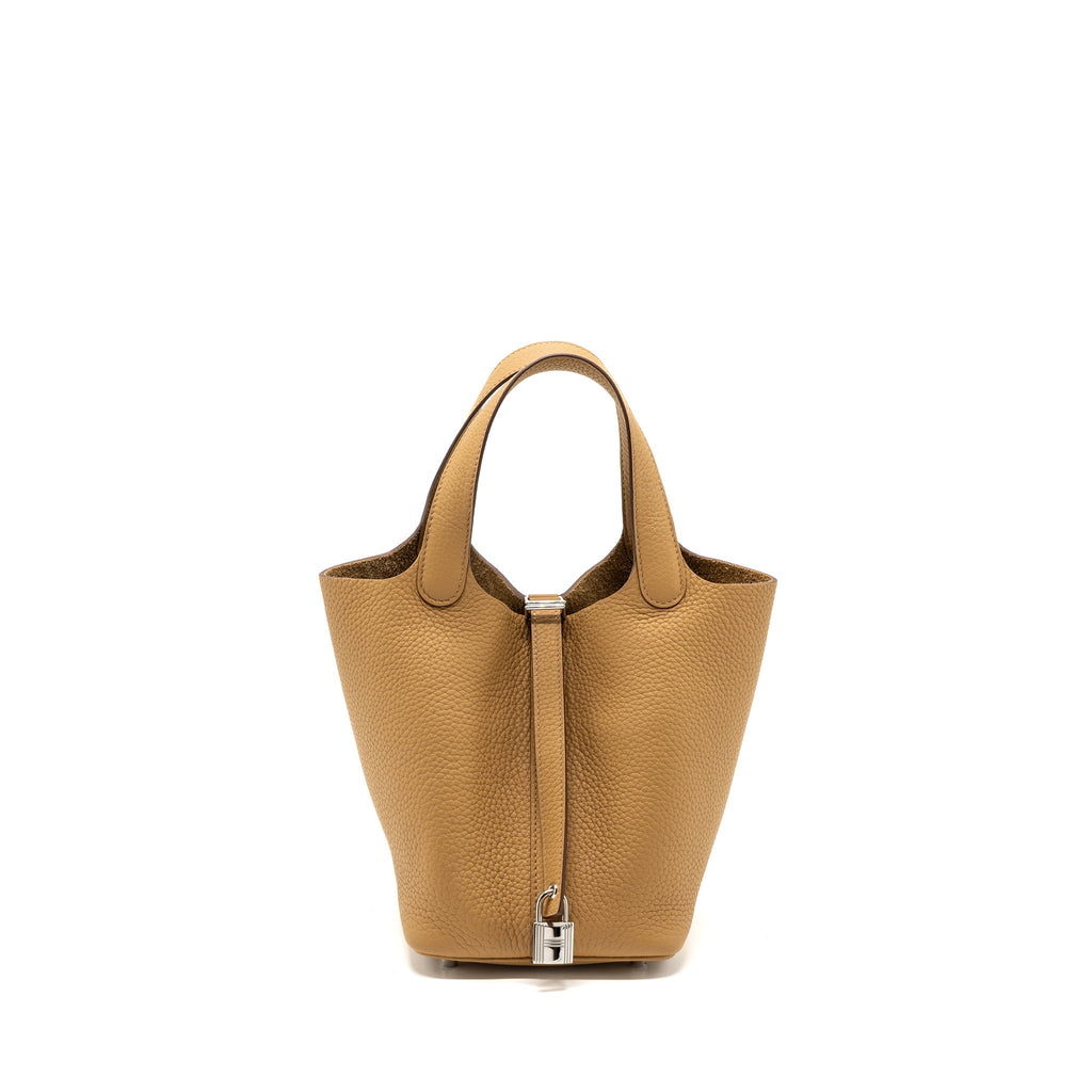 HERMES PICOTIN 18 LOCK BAG CLEMENCE 4B BISCUIT SHW
