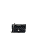 CHANEL SMALL CLASSIC DOUBLE FLAP BAG CAVIAR BLACK SHW (MICROCHIP)