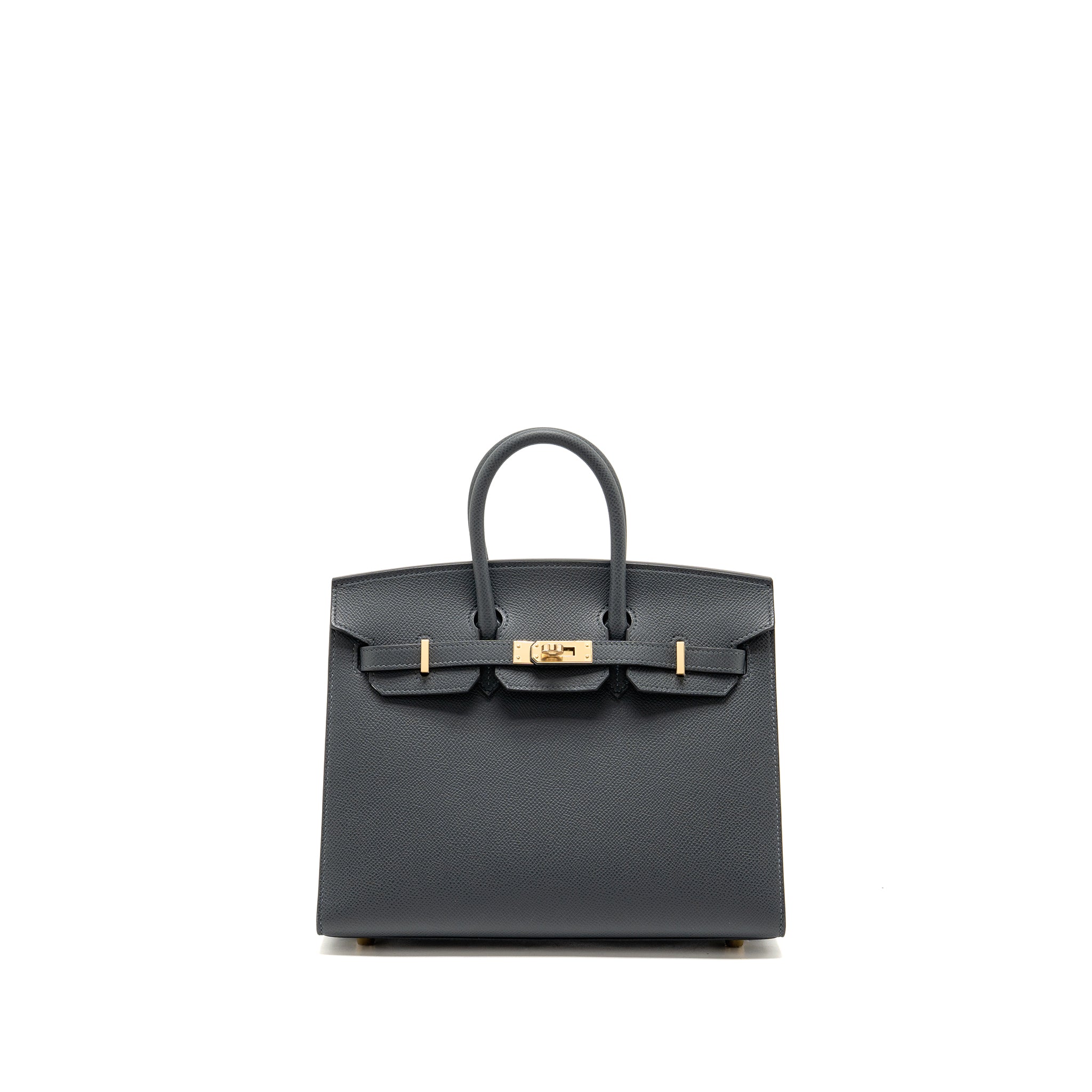 HERMES BIRKIN 25 SELLIER EPSOM H0 GRIS MISTY LGHW