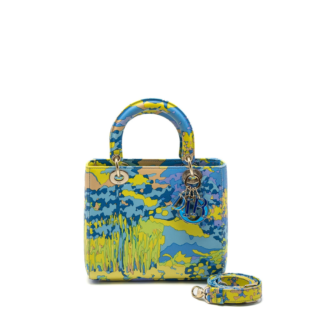 DIOR MEDIUM LADY DIOR BAG MULTICOLOUR LGHW