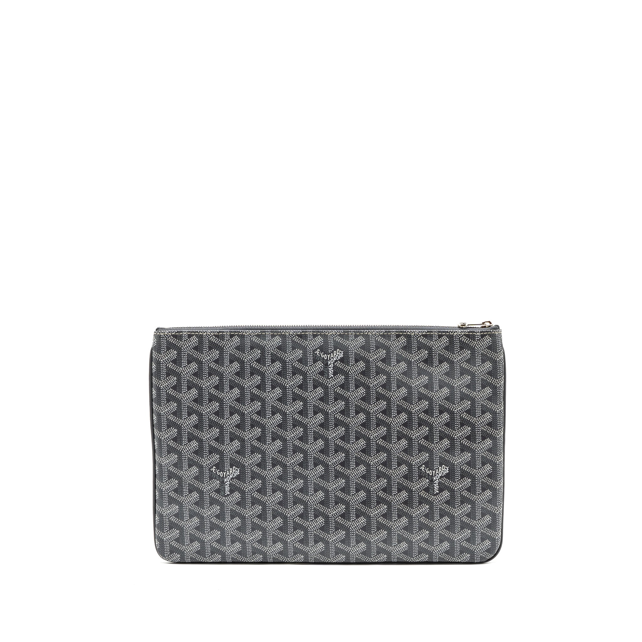 GOYARD SENAT MM POUCH GOYARDLINE CANVAS GREY SHW