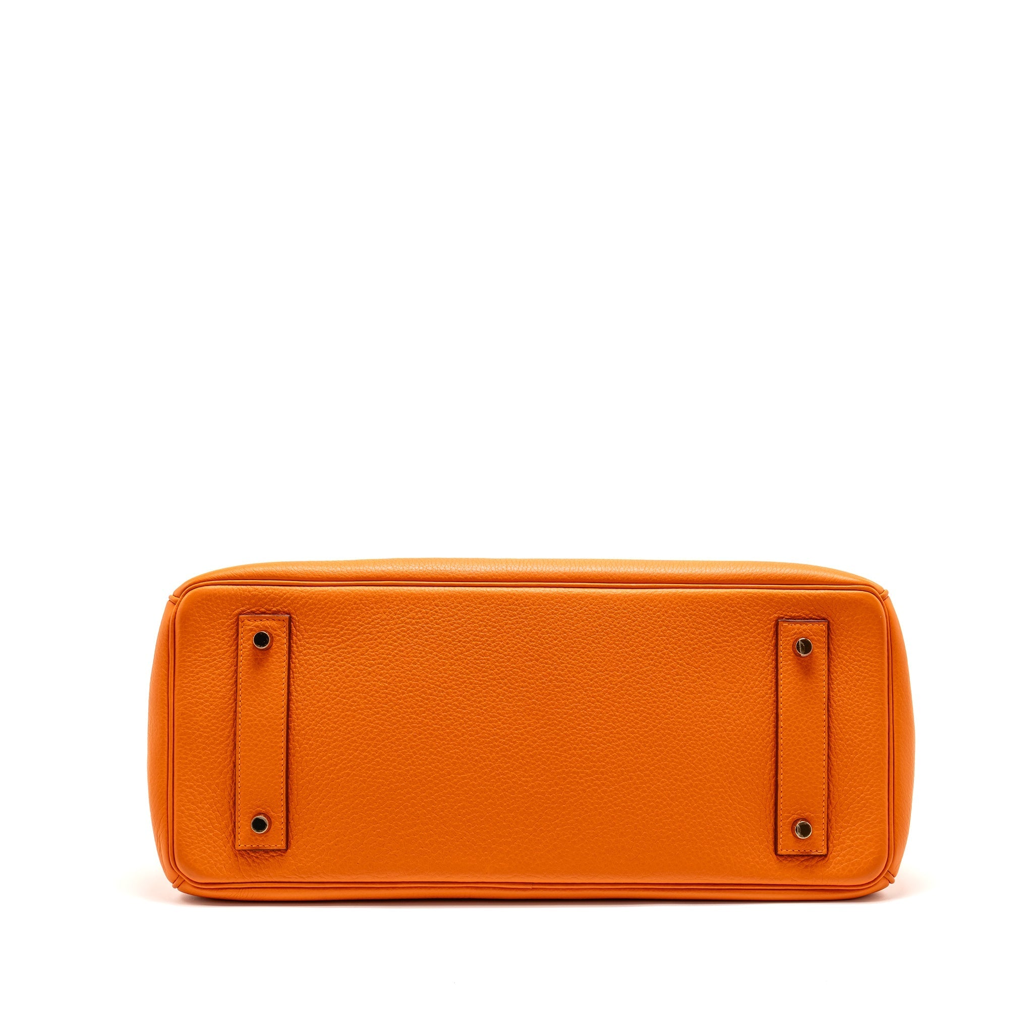 HERMES SHOULDER BIRKIN 42 CLEMENCE ORANGE SHW