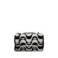 CHANEL 21P LIMITED EDITION FLAP BAG SEQUINS/ SATIN BLACK/ WHITE SHW