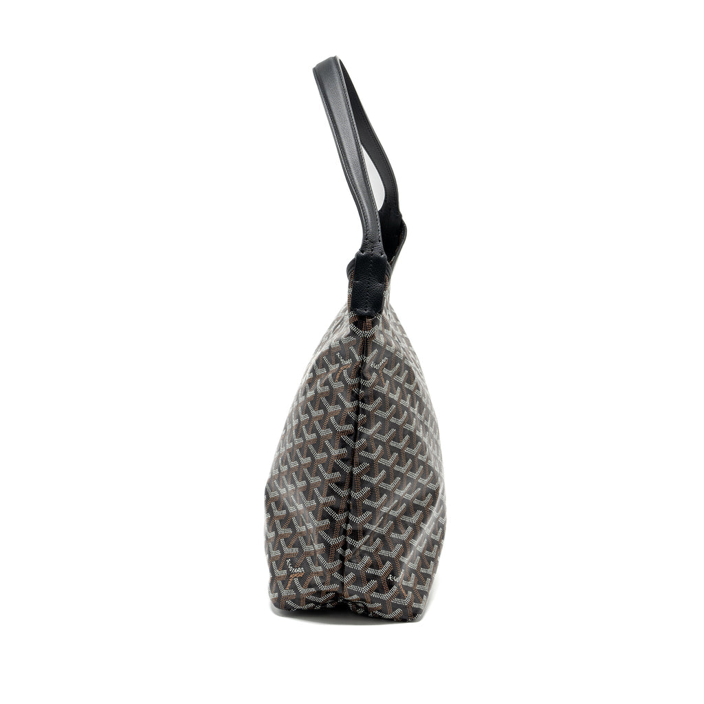 GOYARD BOHEME HOBO BAG GOYARDLINE CANVAS/CALFSKIN BLACK SHW