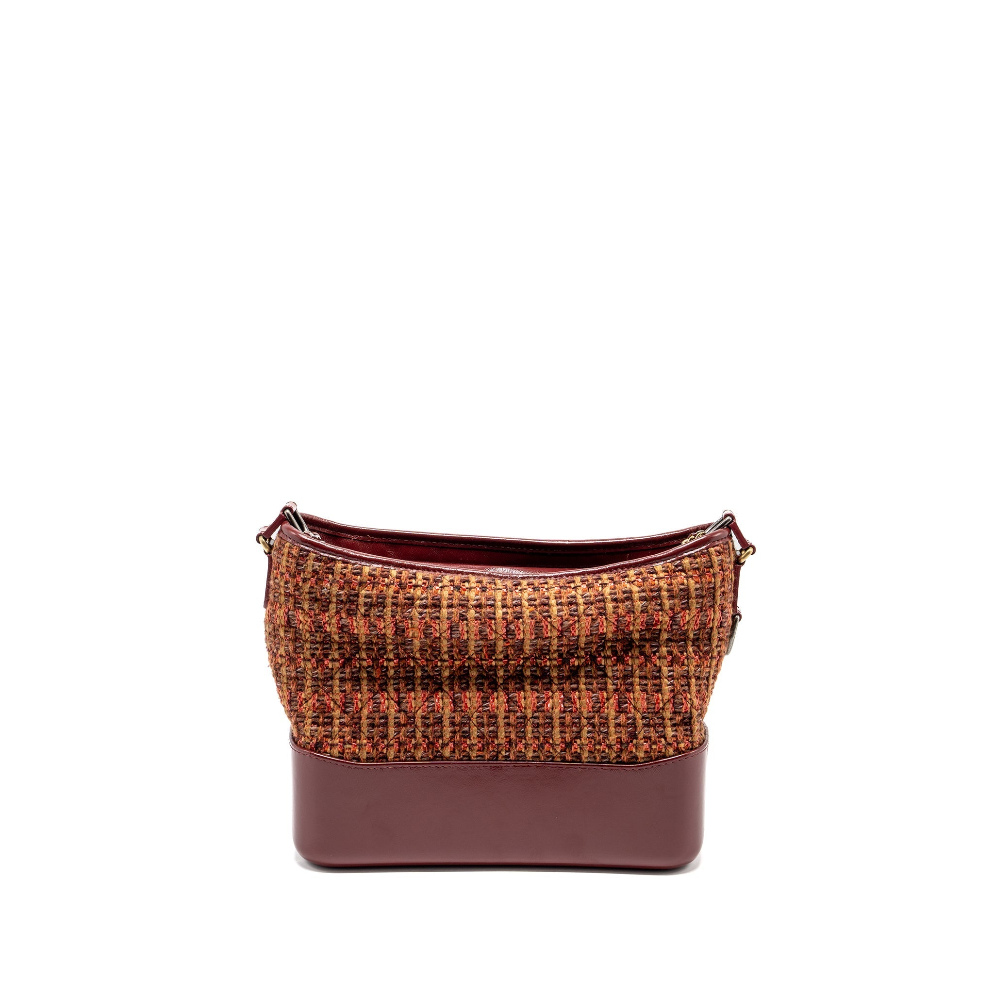 CHANEL GABRIELLE HOBO BAG TWEED/ CALFSKIN RED/MULTICOLOUR MULTICOLOUR HARDWARE