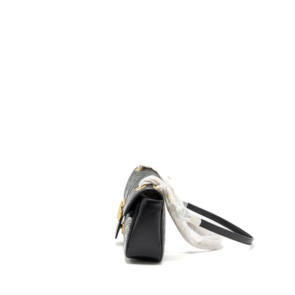 GUCCI SMALL MARMONT BAG CALFSKIN BLACK GHW
