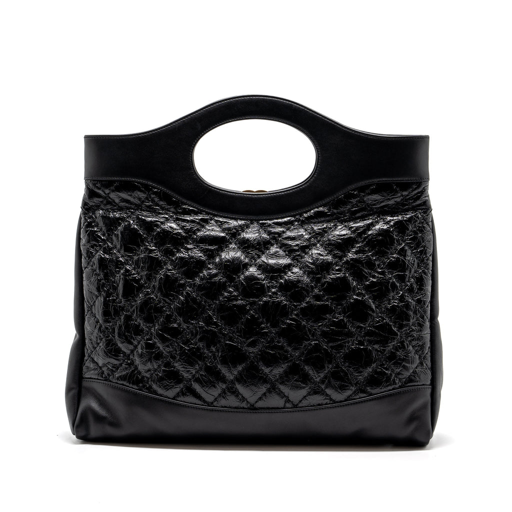 CHANEL LARGE 31 BAG CALFSKIN BLACK LGHW