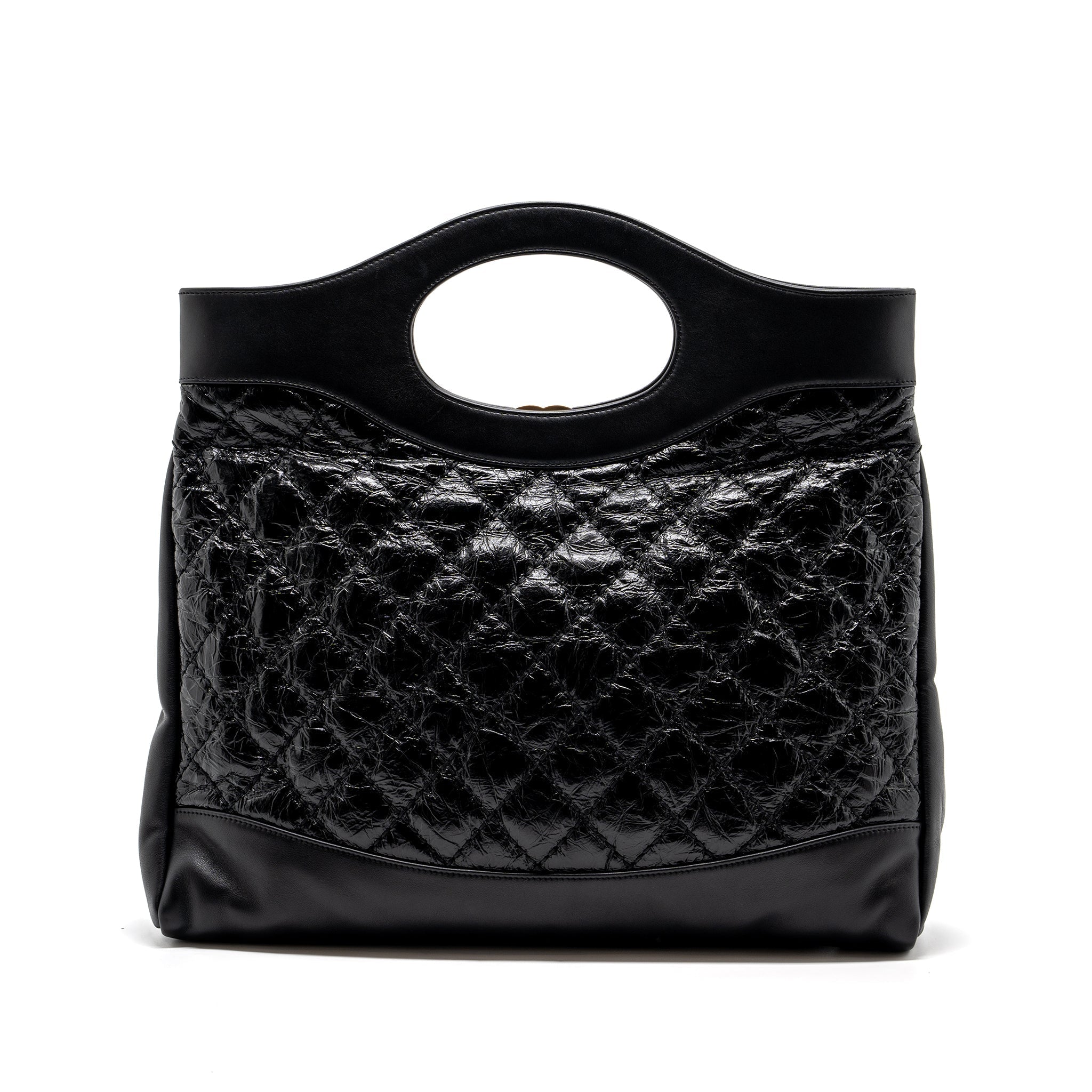 CHANEL LARGE 31 BAG CALFSKIN BLACK LGHW