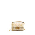 FENDI MINI BAGUETTE SHEEPSKIN BEIGE/ WHITE GHW