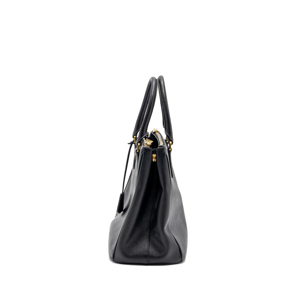 PRADA SAFFIANO TOTE BAG CALFSKIN BLACK GHW