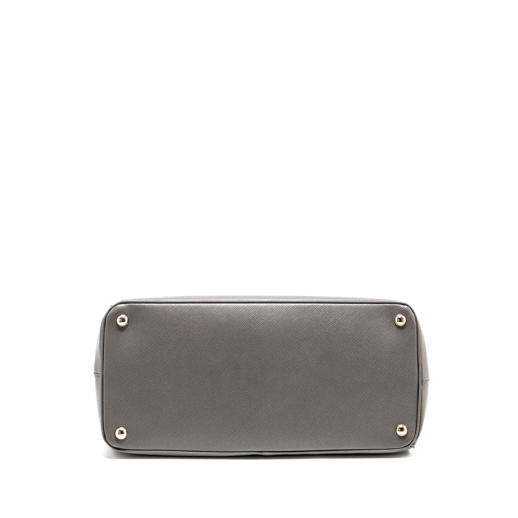 PRADA GALLERIA SAFFIANO TOTE BAG CALFSKIN GREY SHW