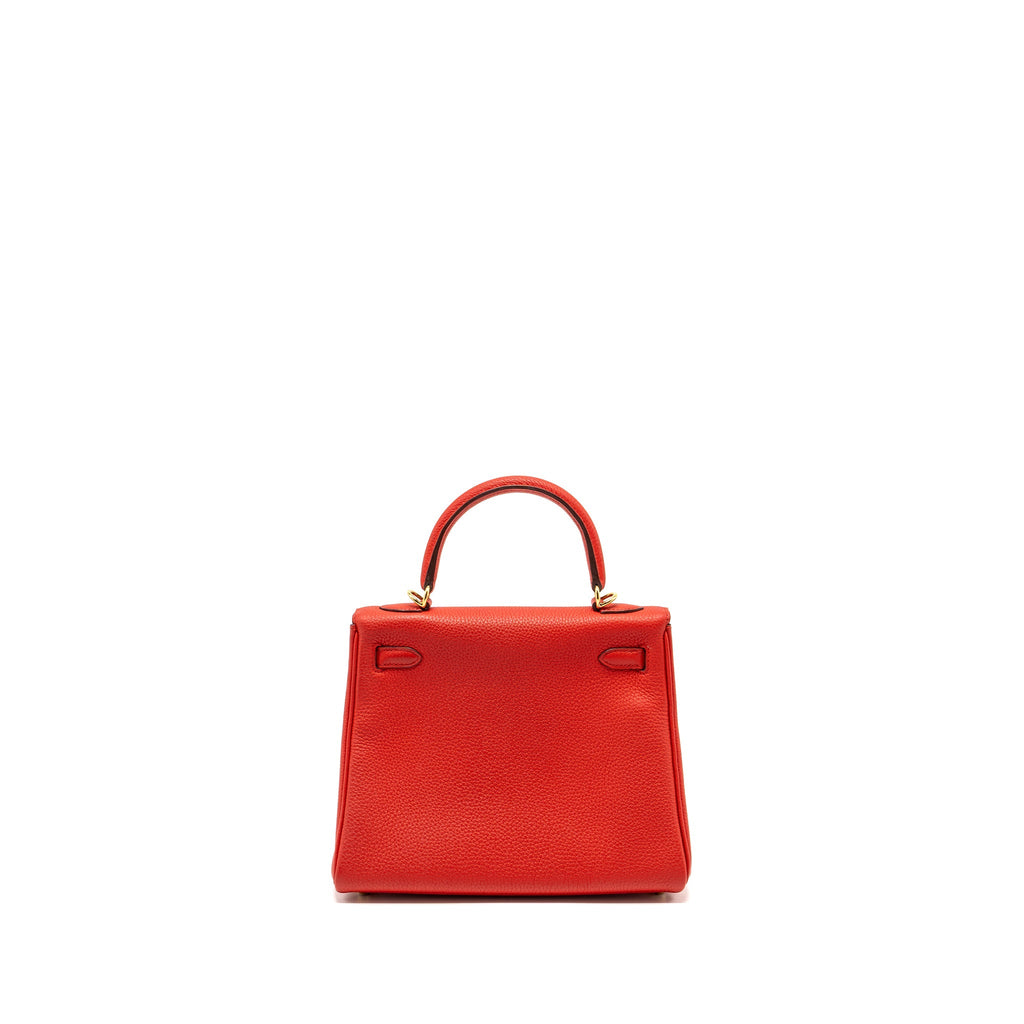 HERMES KELLY 25 TOGO S3 ROUGE DE COEUR GHW