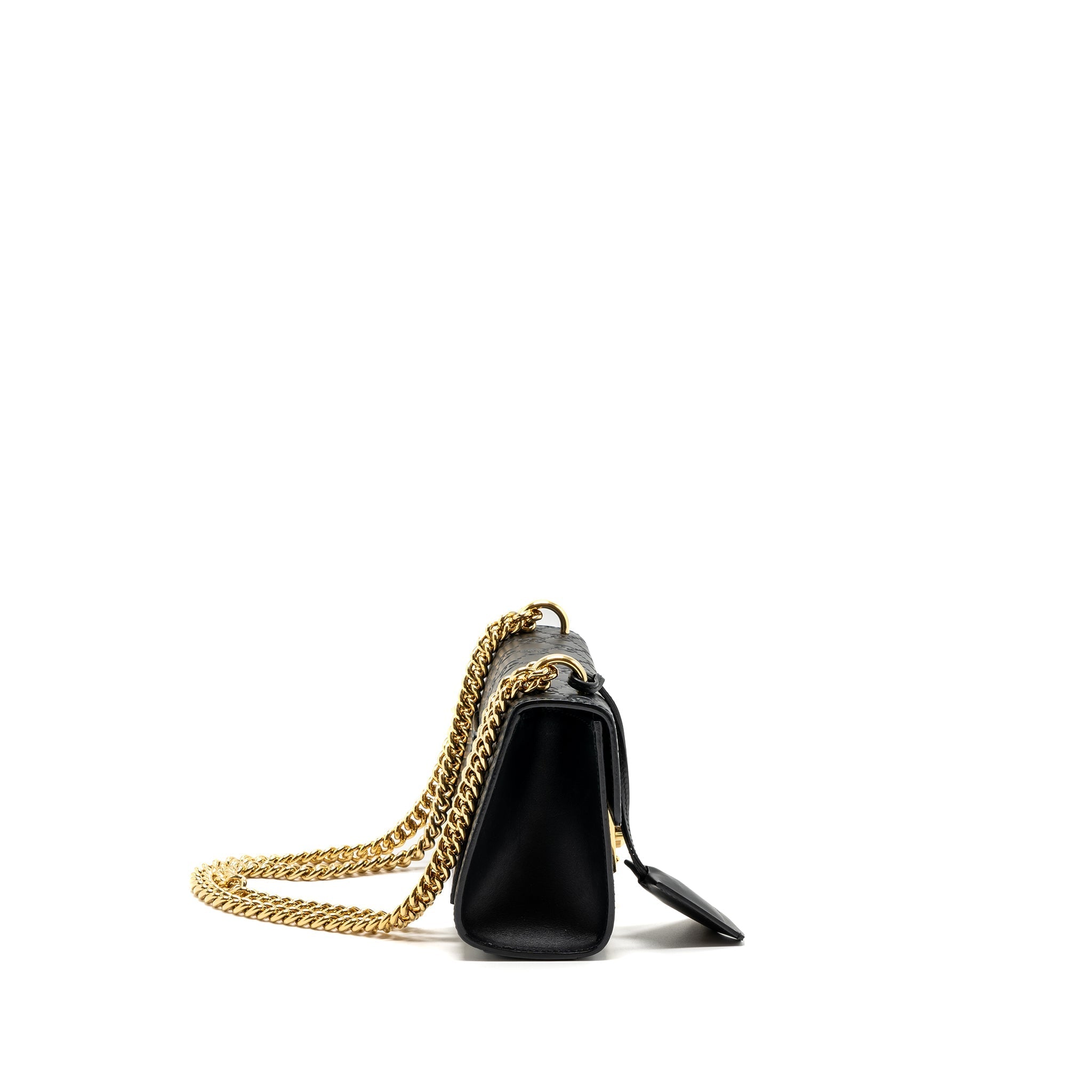 GUCCI PADLOCK CHAIN BAG CALFSKIN BLACK GHW