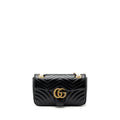 GUCCI SMALL MARMONT BAG CALFSKIN BLACK GHW