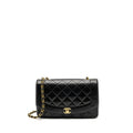 CHANEL VINTAGE DIANA FLAP BAG LAMBSKIN BLACK GHW