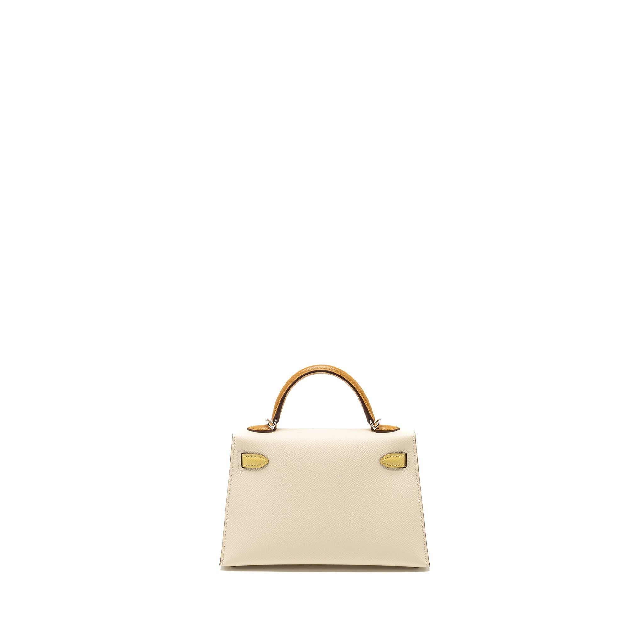 HERMES MINI KELLY II EPSOM NATA/JAUNE POUSSIN/SESAME SHW