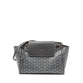 GOYARD ROUETTE SOUPLE PM BAG GOYARDLINE CANVAS / CALFSKIN GREY SHW