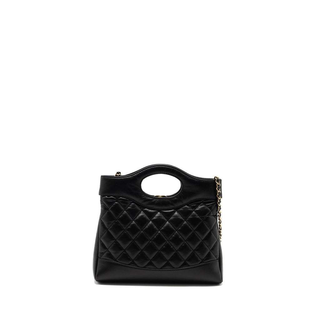 CHANEL 23A MINI 31 BAG CALFSKIN BLACK LGHW (MICROCHIP)