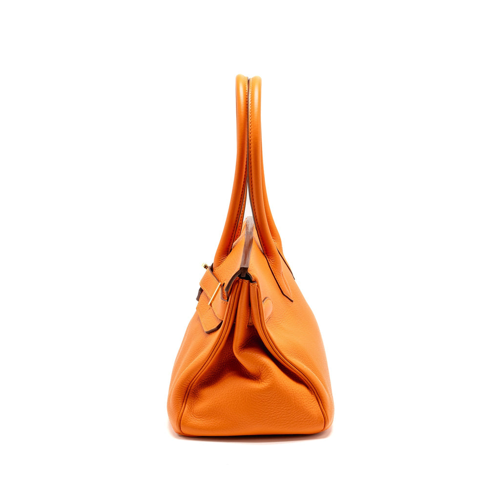 HERMES SHOULDER BIRKIN 42 CLEMENCE ORANGE SHW