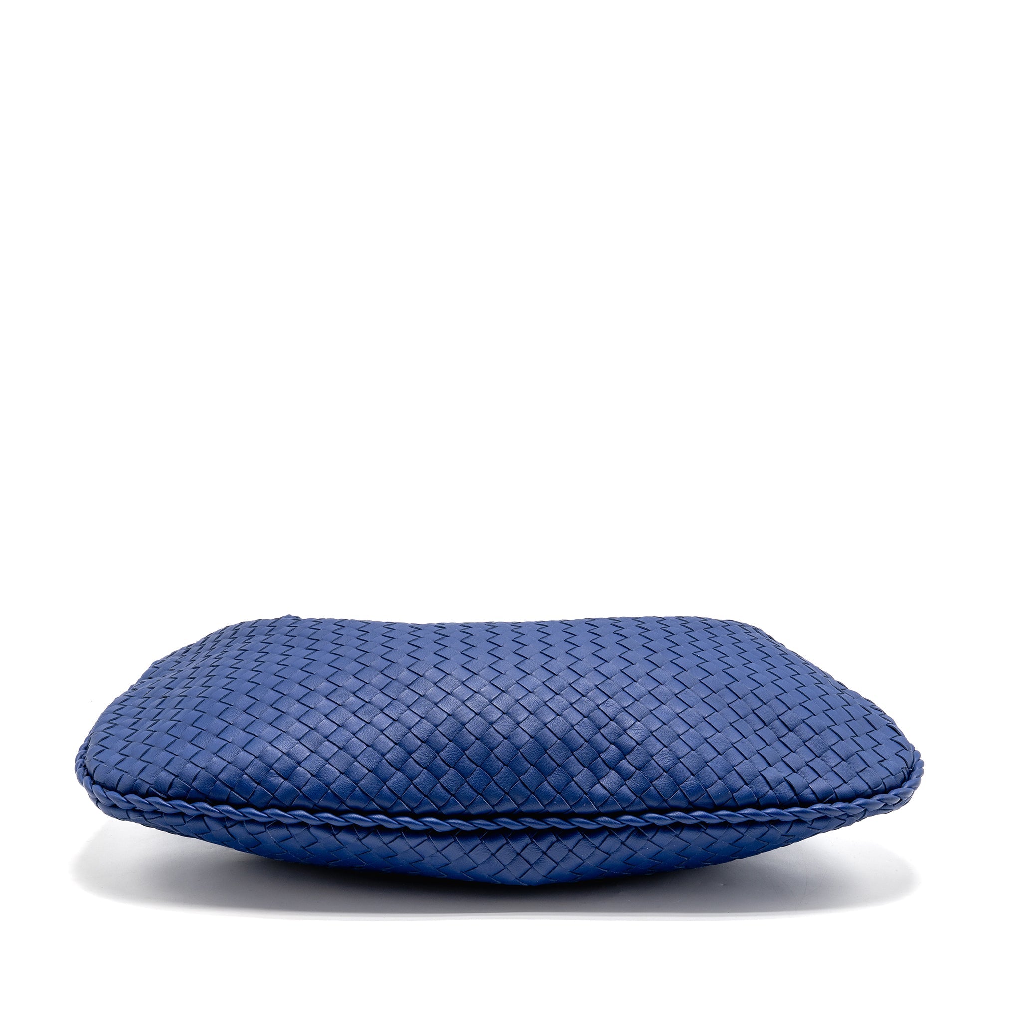 BOTTEGA VENETA INTERCCIATO HOBO BAG LAMBSKIN DARK BLUE SHW