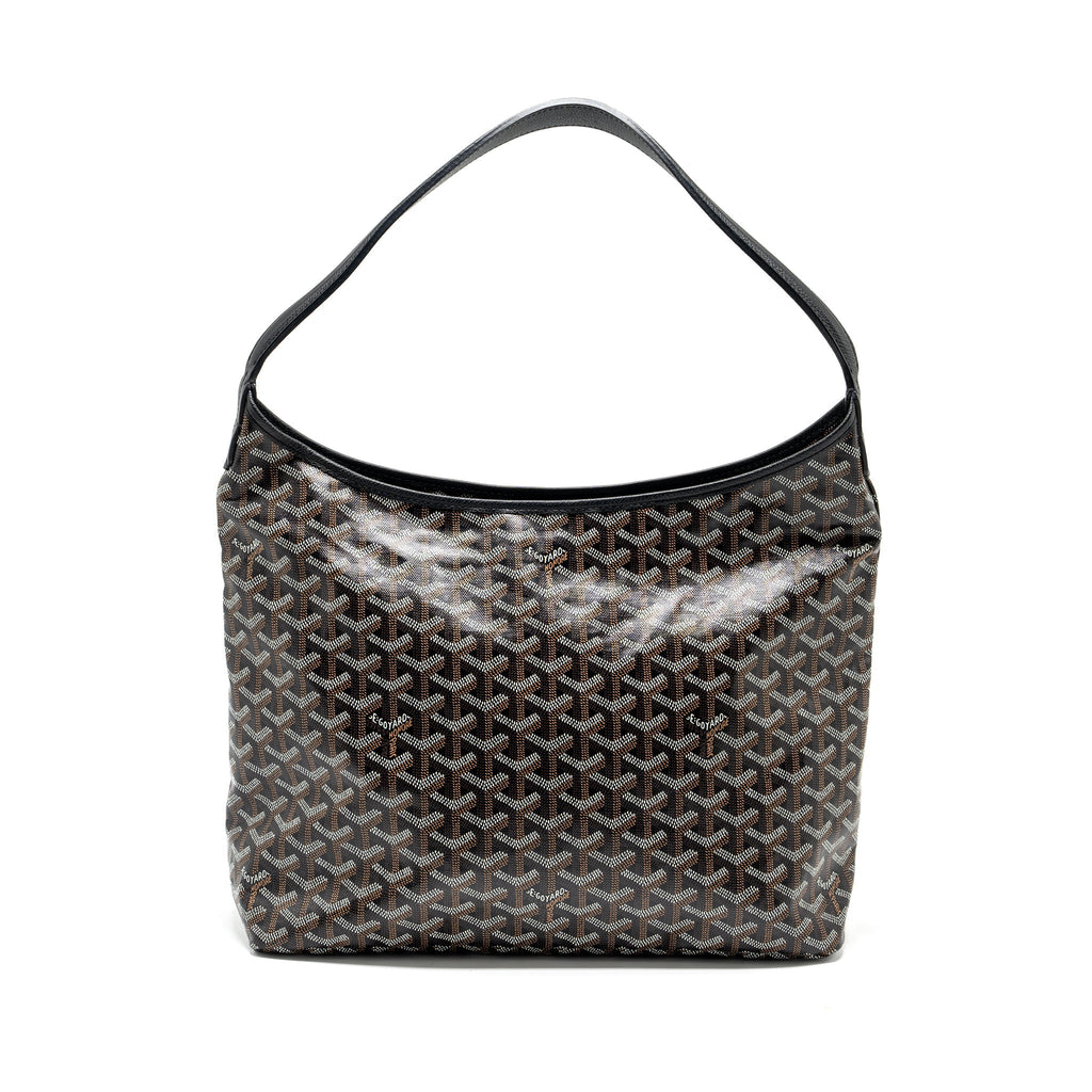 GOYARD BOHEME HOBO BAG GOYARDLINE CANVAS/CALFSKIN BLACK SHW