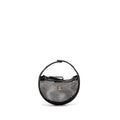 CHANEL 25S HALF MOON CLUTCH MESH/ LAMBSKIN BLACK LGHW (MICROCHIP)
