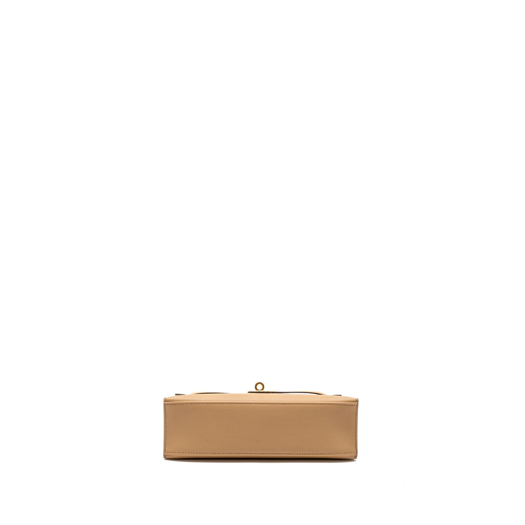 HERMES KELLY POCHETTE SWIFT 0M CHAI GHW