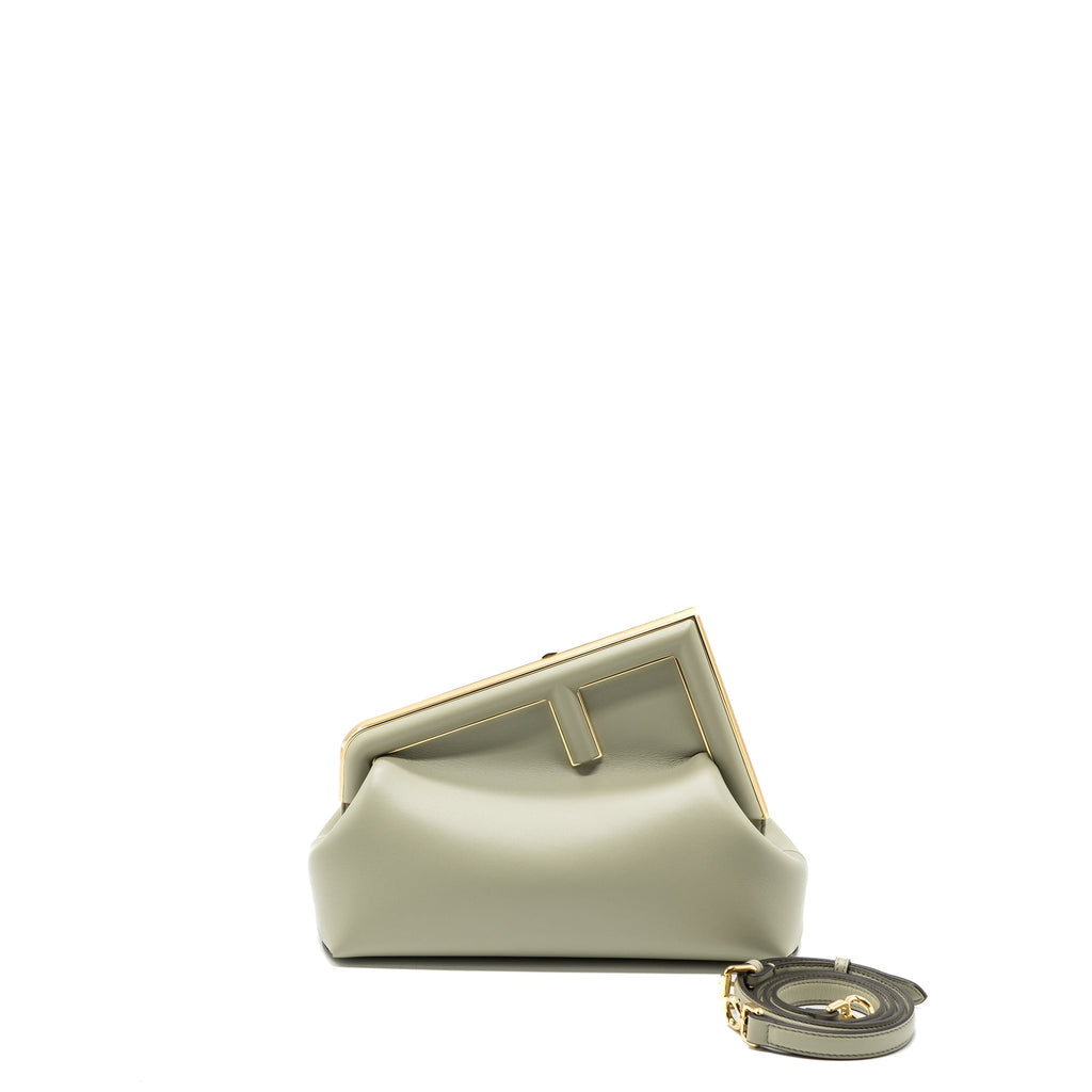 FENDI FENDI FIRST MIDI NAPPA LIGHT GREEN GHW