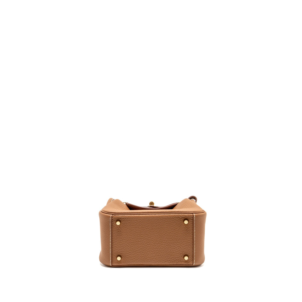 HERMES MINI LINDY II CLEMENCE GOLD GHW