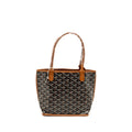 GOYARD MINI ANJOU TOTE BAG GOYARDLINE CANVAS /CALFSKIN TAN SHW