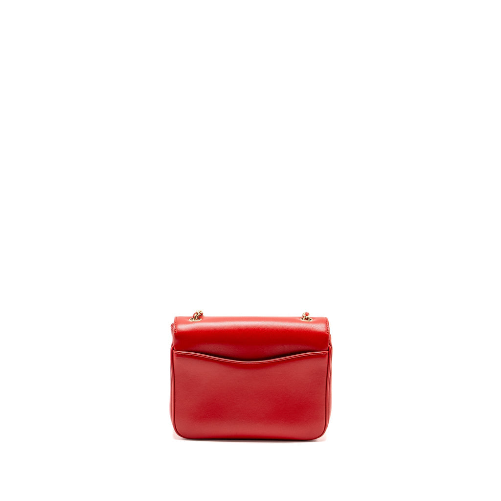 CHANEL MANIA FLAP BAG LAMBSKIN RED LGHW
