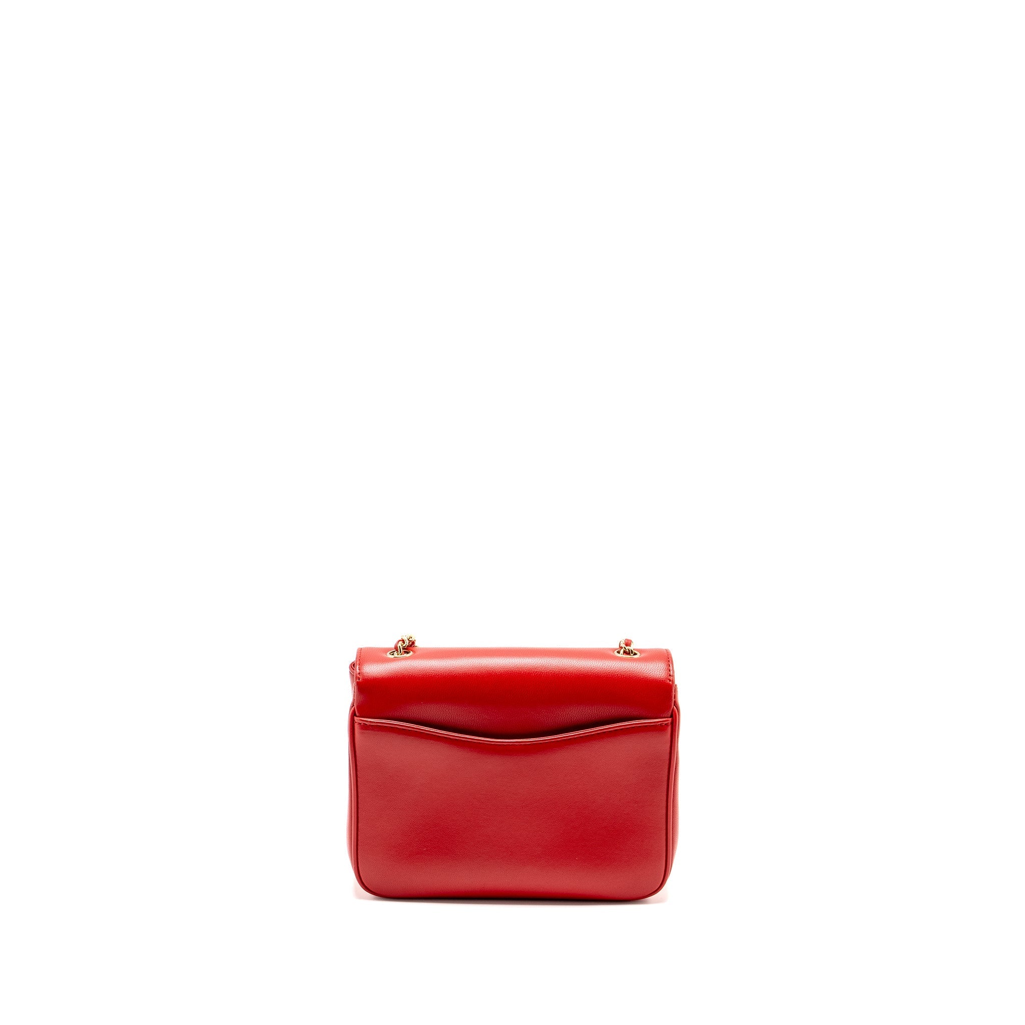 CHANEL MANIA FLAP BAG LAMBSKIN RED LGHW