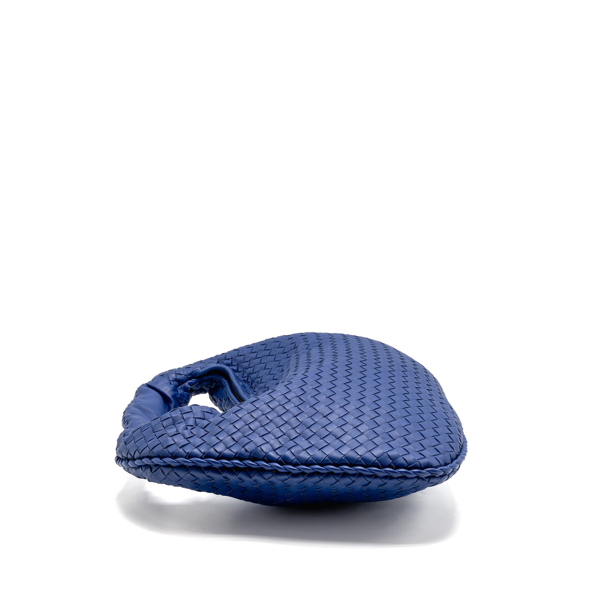 BOTTEGA VENETA INTERCCIATO HOBO BAG LAMBSKIN DARK BLUE SHW