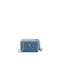 CHANEL COCO LOVE LONG VANITY CASE DENIM CAMELIA BLUE SHW (MICROCHIP)