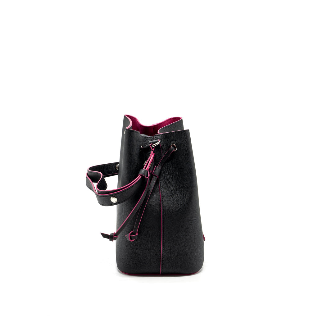 LOUIS VUITTON LOCKME BUCKET BAG CALFSKIN BLACK/PINK SHW