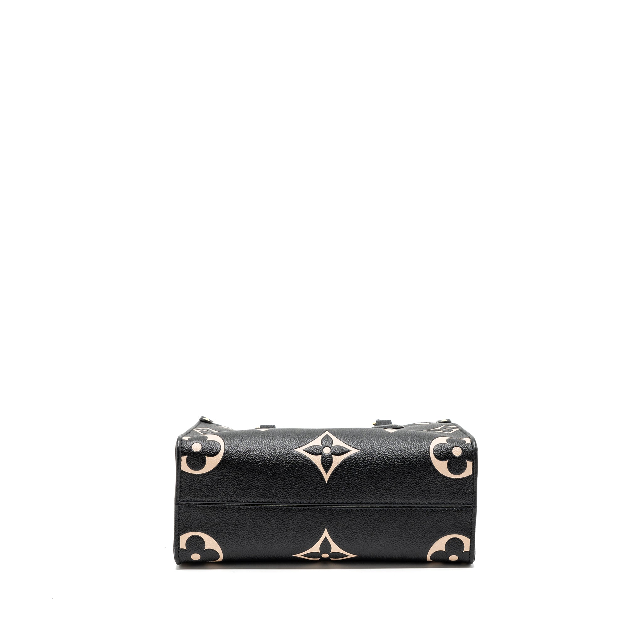 LOUIS VUITTON ONTHEGO PM BICOLOUR MONOGRAM EMPREINTE LEATHER BLACK/BEIGE GHW(NEW VERSION)