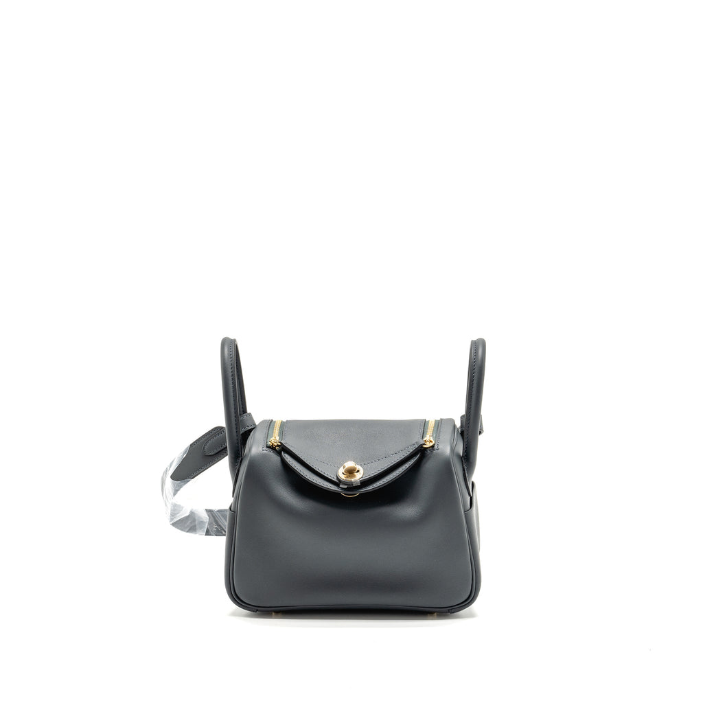 HERMES MINI LINDY II SWIFT GRIS MISTY / BLACK LGHW
