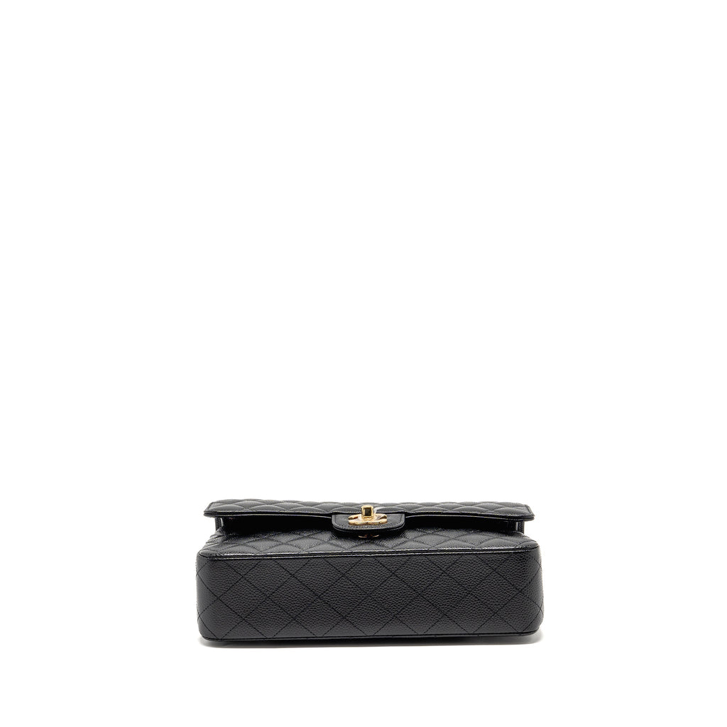 CHANEL MEDIUM CLASSIC DOUBLE FLAP BAG CAVIAR BLACK GHW
