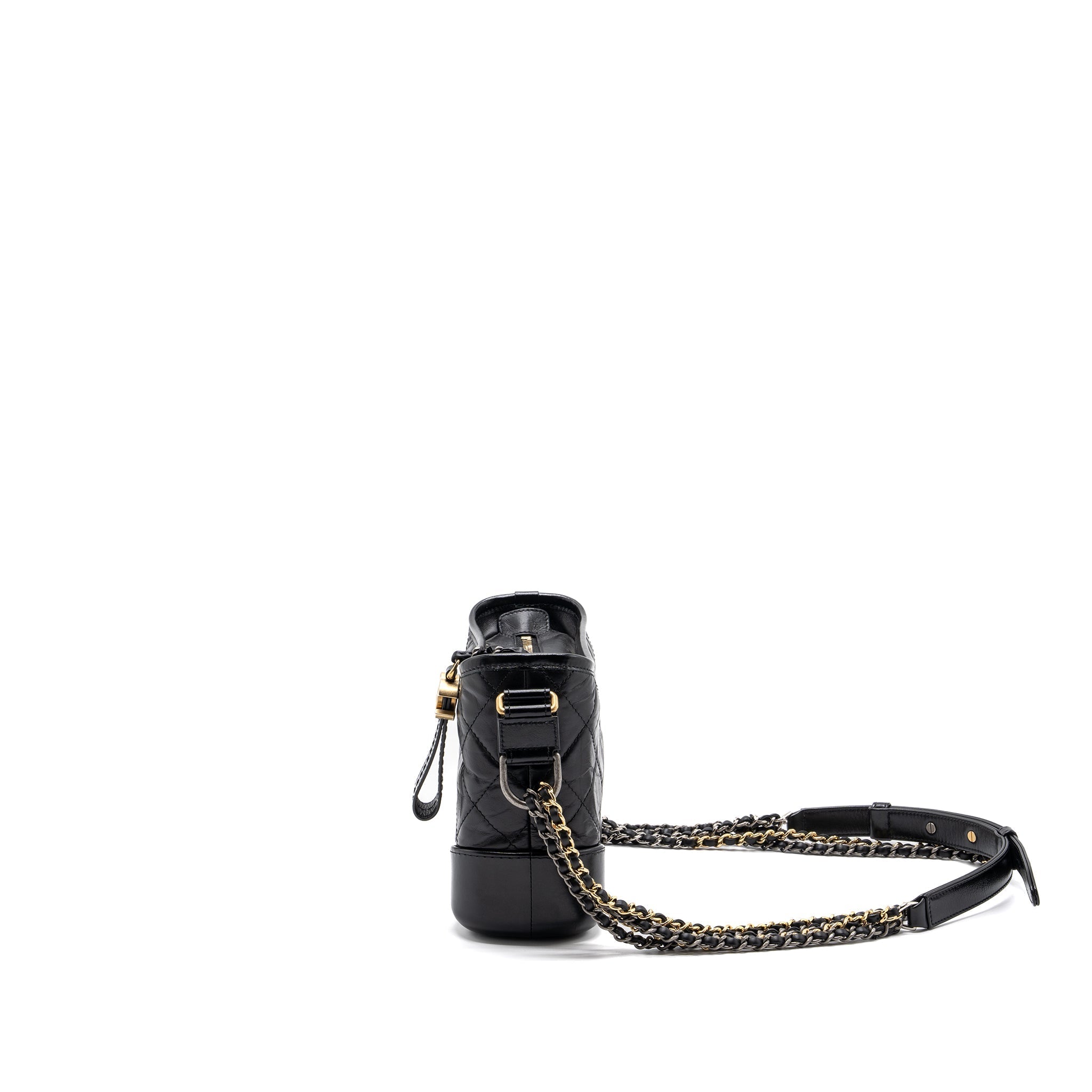 CHANEL SMALL GABRIELLE HOBO BAG CALFSKIN BLACK MULTICOLOUR HARDWARE