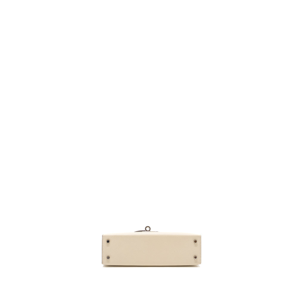 HERMES MINI KELLY II EPSOM NATA / CHAI / GRIS MEYER SHW
