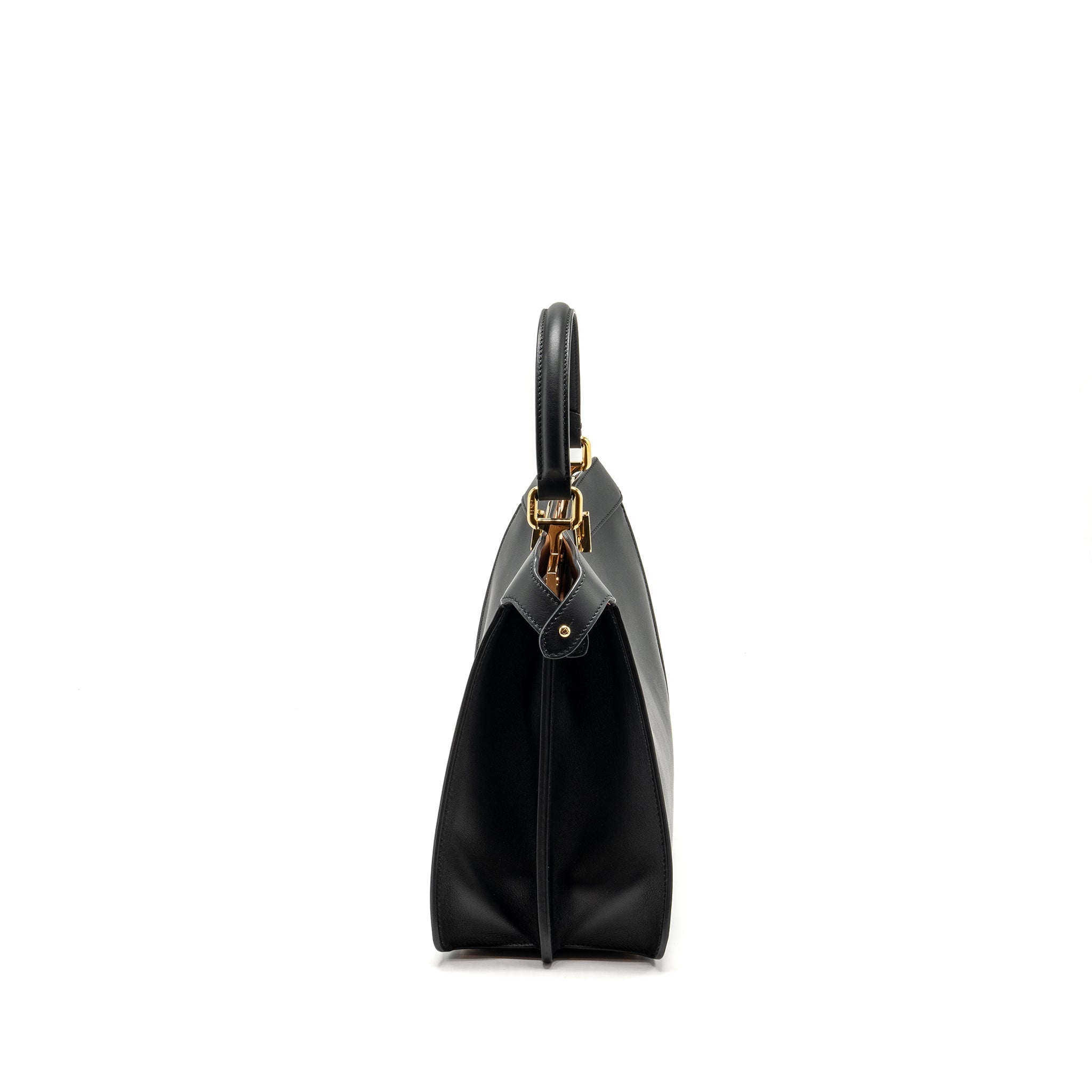 FENDI ISEEU MEDIUM PEEKABOO CALFSKIN BLACK/LIGHT PINK GHW