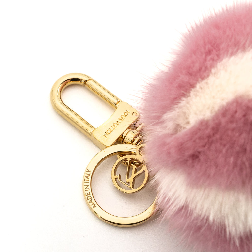 LOUIS VUITTON VIVIENNE HOT AIR BALLON BAG CHARM / KEY RING FUR MULTICOLOUR